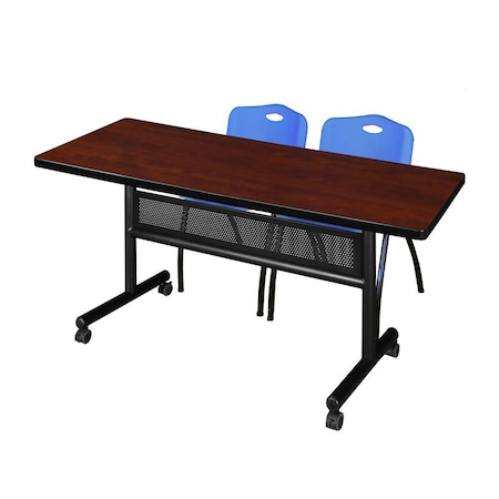 Kobe Rectangle FlipTop Table, 60" W, 29" H, Laminate Top, Cherry MKFTM6030CH47BE